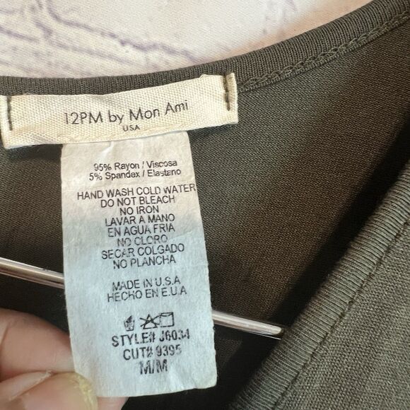 12pm by mon ami jumpsuit Women size M Stretch khaki sleeveless stretch waist - Picture 4 of 11